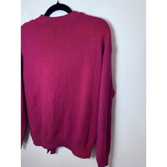 Line & Dot Red Double Layer Sweater Faux Sweater Tie Around Neck Sz XS NWT $100 - Picture 4 of 11